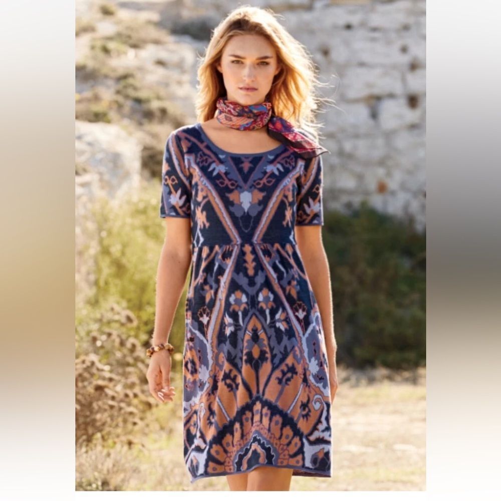 Peruvian Connection Lorelai 100% Pima Cotton Dress Size Small